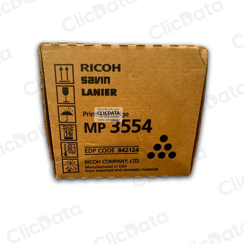 Toner Ricoh 842124 Negro MP 2554SP, MP 3554SP, MP 3054SP Series