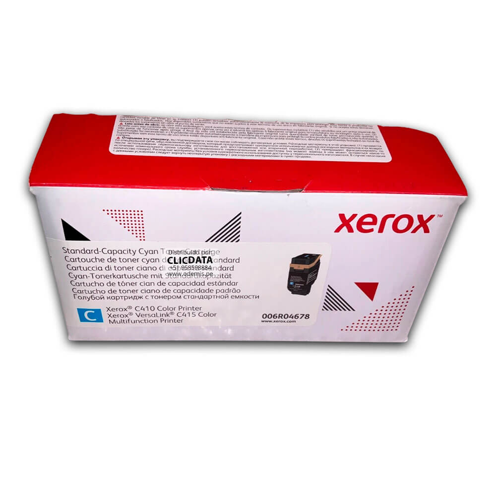 Toner Xerox 006R04678 Cyan C415, C410 2,000 Pág Original