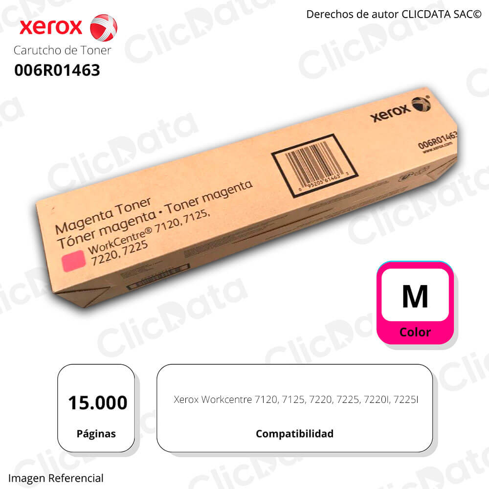 Toner Xerox 006R01463 Magenta 7125, 7220, 7120, 7225 15,000 pág
