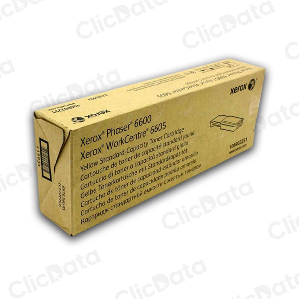 Toner Xerox 106R02251 Yellow WC 6605, PH 6600 2,000 pag