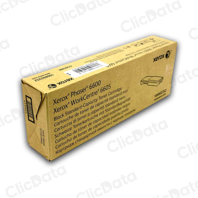 Toner Xerox 106R02252 Negro WC 6605, PH 6600 3,000 pag