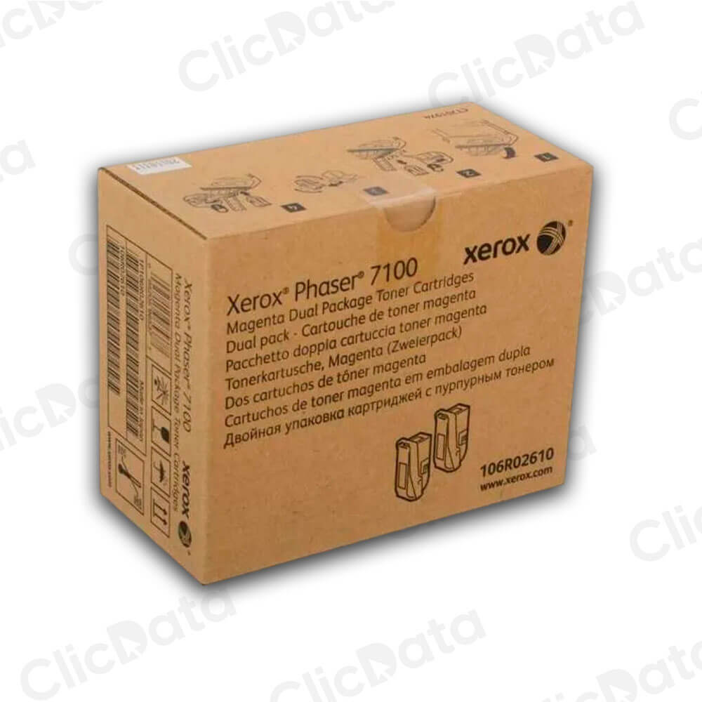 Toner Xerox 106R02610 Dual Magenta PH 7100 9,000 pag