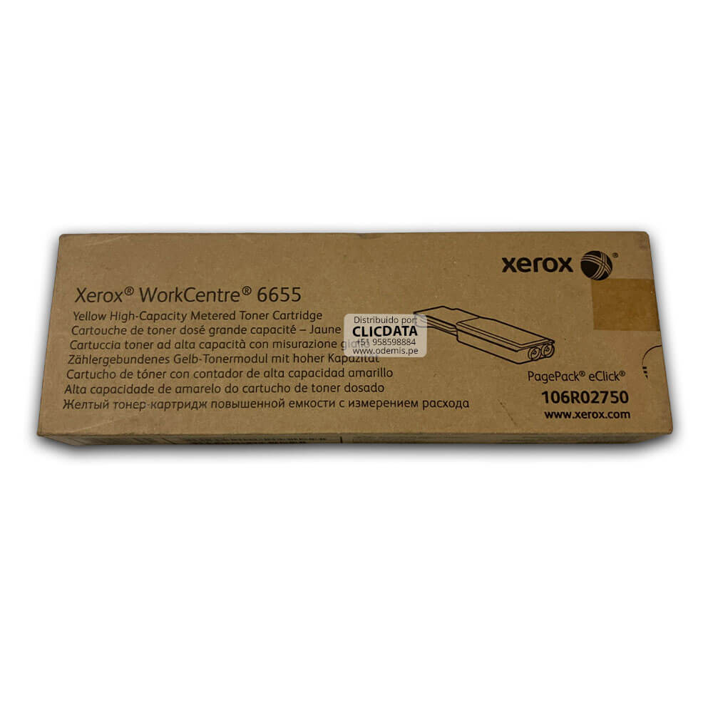 Toner Xerox 106R02750 Yellow WC 6655 11,500 pág