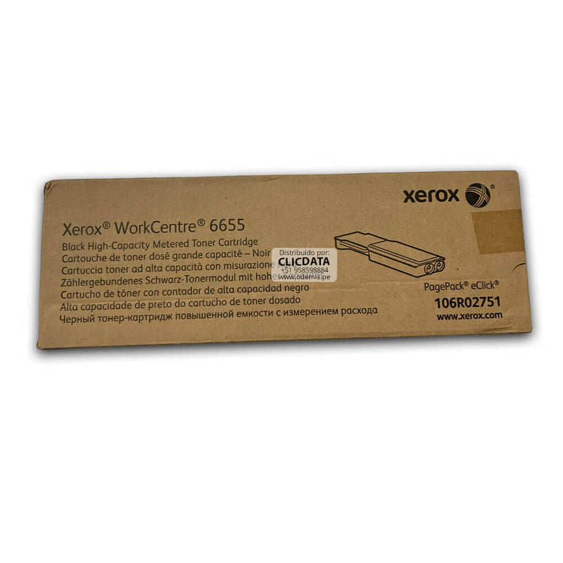 Toner Xerox 106R02751 Negro WC 6655 12,000 pág