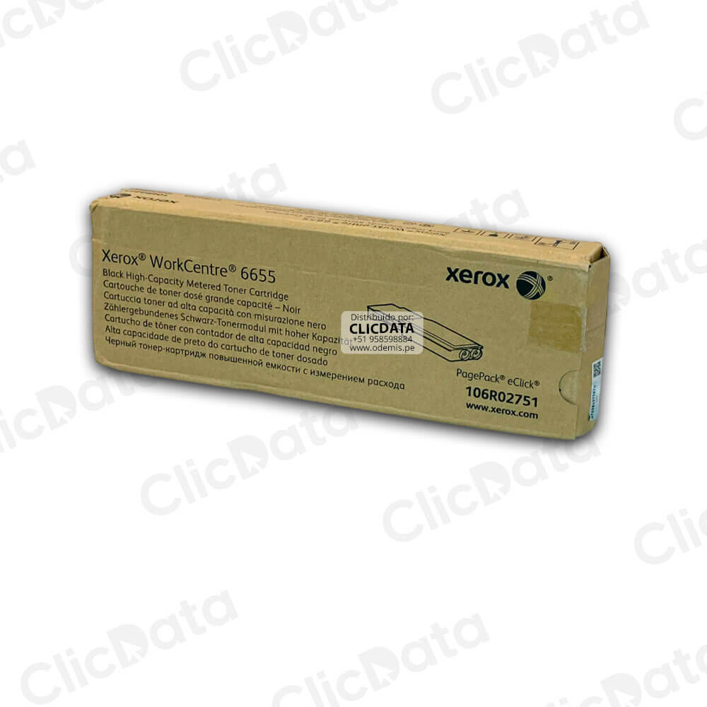 Toner Xerox 106R02751 Negro WC 6655 12,000 pág