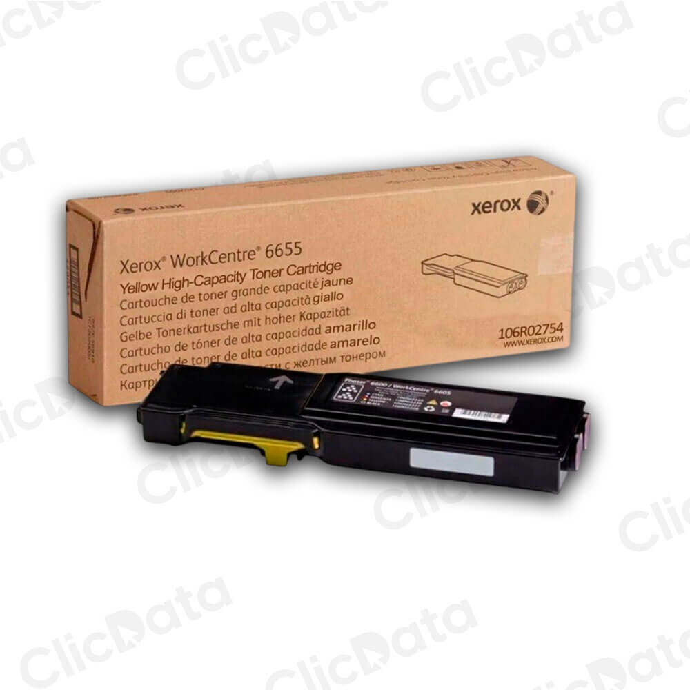 Toner Xerox 106R02754 Yellow WC 6655 7,500 pág