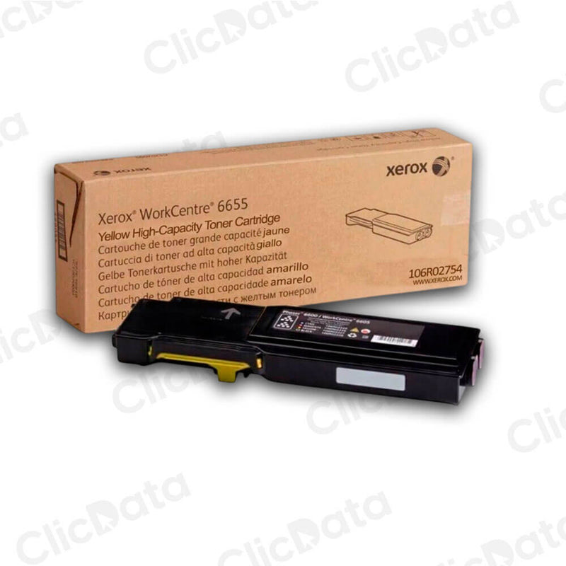 Toner Xerox 106R02754 Yellow WC 6655 7,500 pág