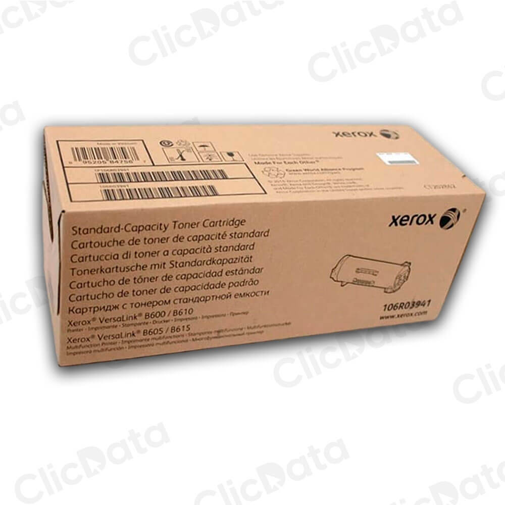 Toner Xerox 106R03941 Negro B600, B605, B615, B610 10,300 pág