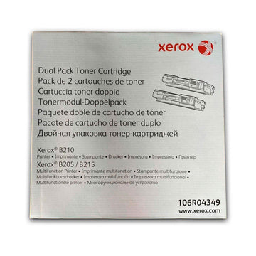 Dual Pack Toner Xerox 106R04349 Negro 6K Páginas B215 Original