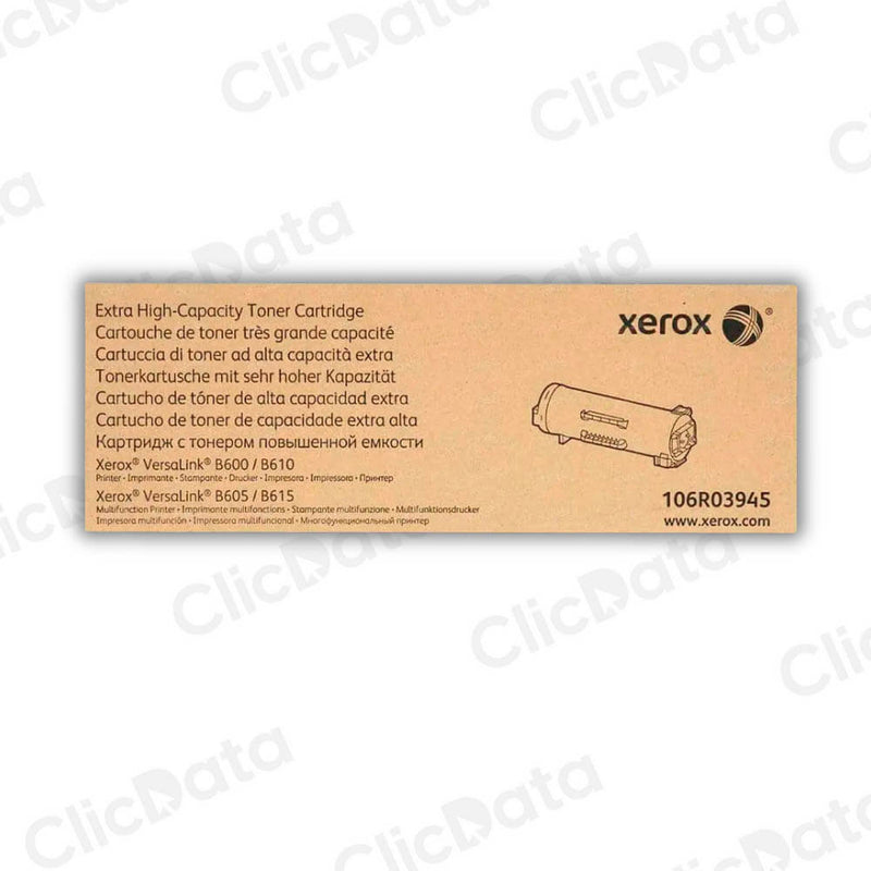 Toner Xerox 106R03945 Negro 46,700 Pag B600, B610 Original