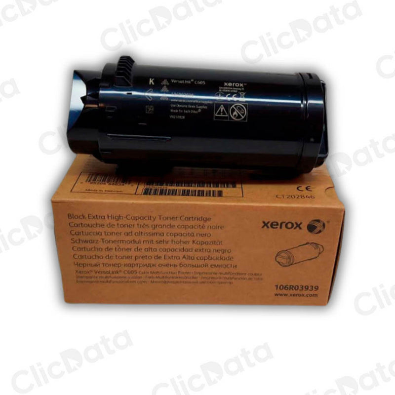 Toner Xerox 106R03939 Black 16,900 Pág. VersaLink C605 Original