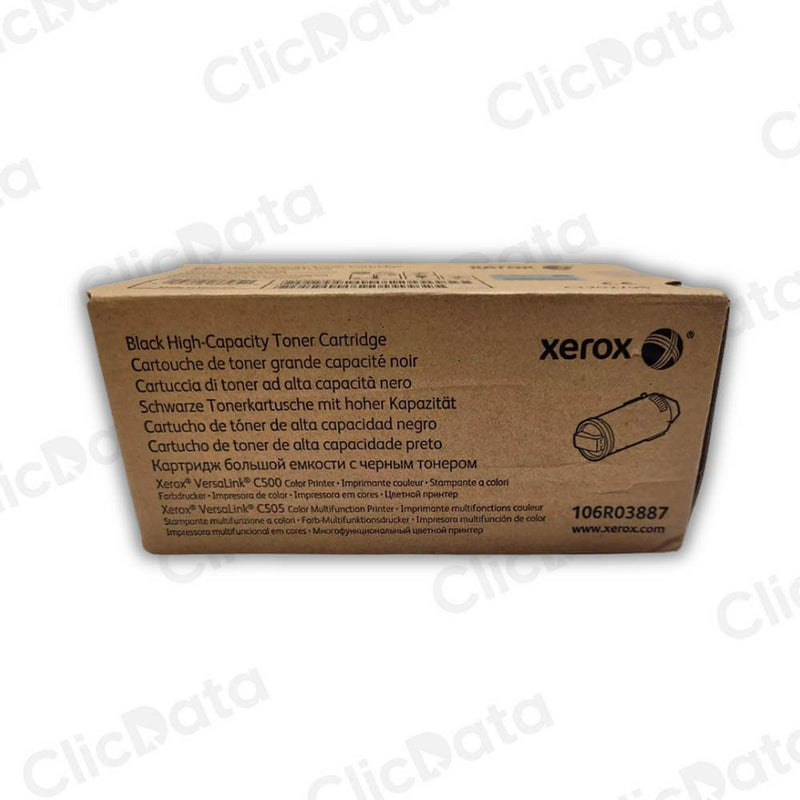 Toner Xerox 106R03887 Negro 12,1k Pág. VersaLink C505 Original