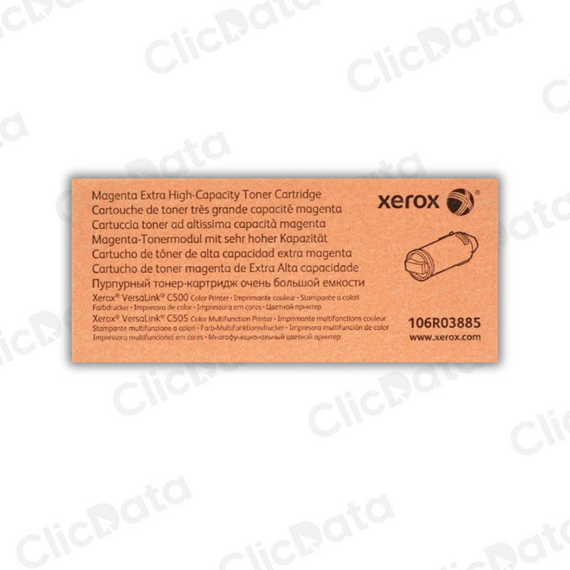 Toner Xerox 106R03885 Magenta 9,000 Pág. VersaLink C500 Original