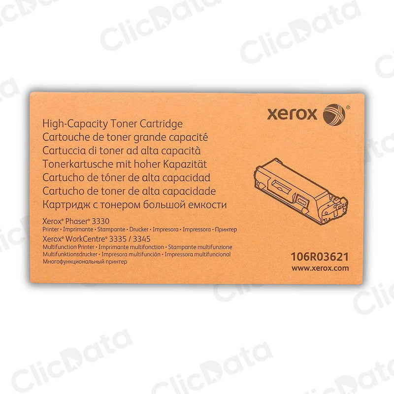 Tóner Xerox 106R03621 Negro 8,500 pág. Phaser 3330