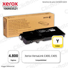 Toner Xerox 106R03521 Yellow 4,800 Pág. Xerox C400, C405 Original