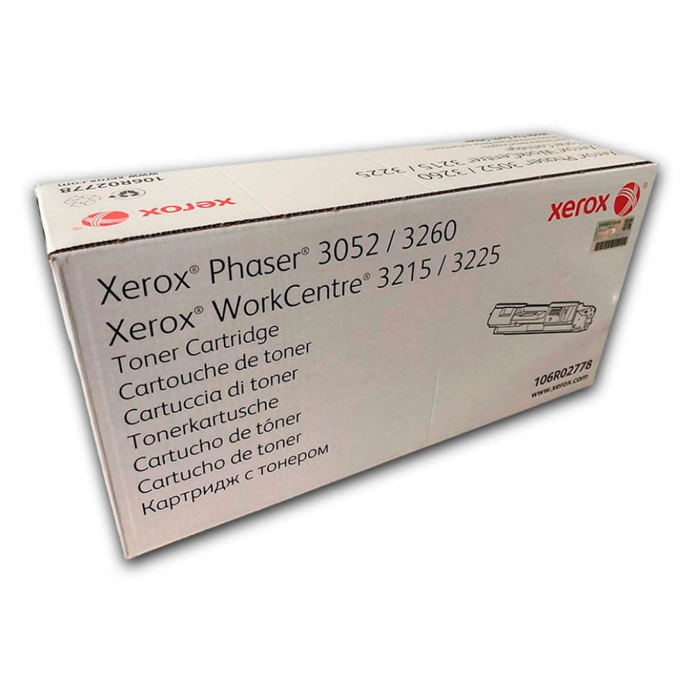 Toner Xerox 106R02778 Black 3,000 Pág. Xerox Phaser 3052 Original