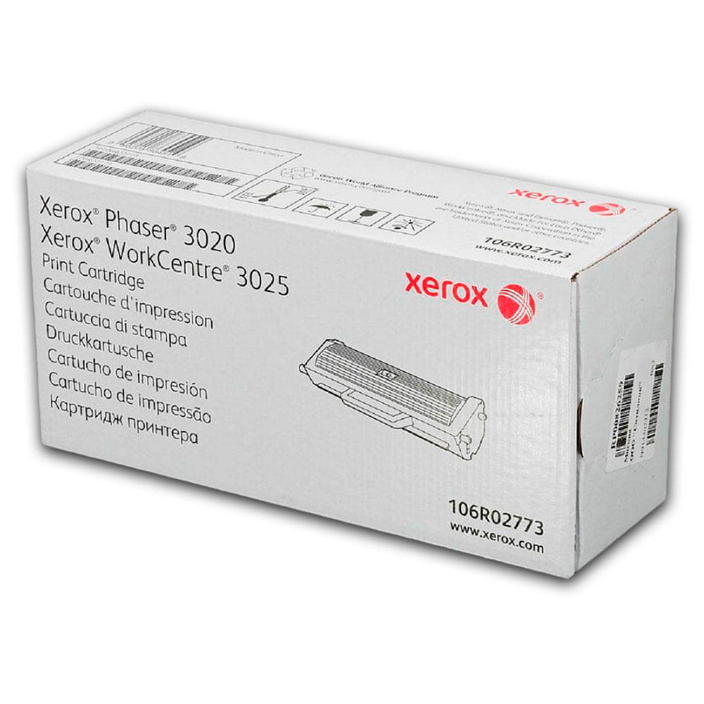 Toner Xerox 106R02773 Black 1,500 Pág. Phaser 3020 Original