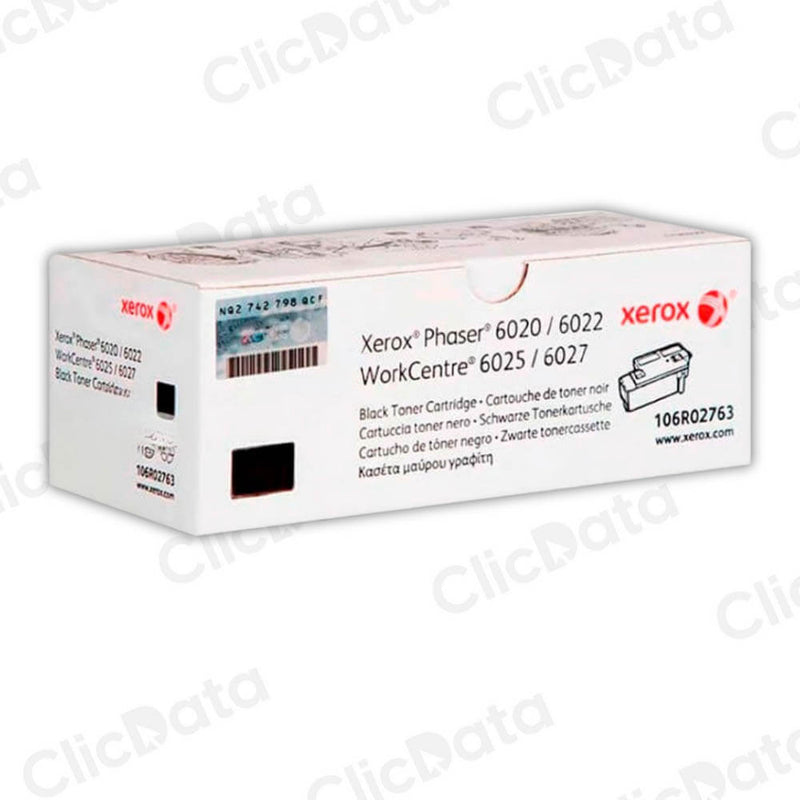 Toner Xerox 106R02763 Negro 2,000 Pág. Xerox 6027 Original
