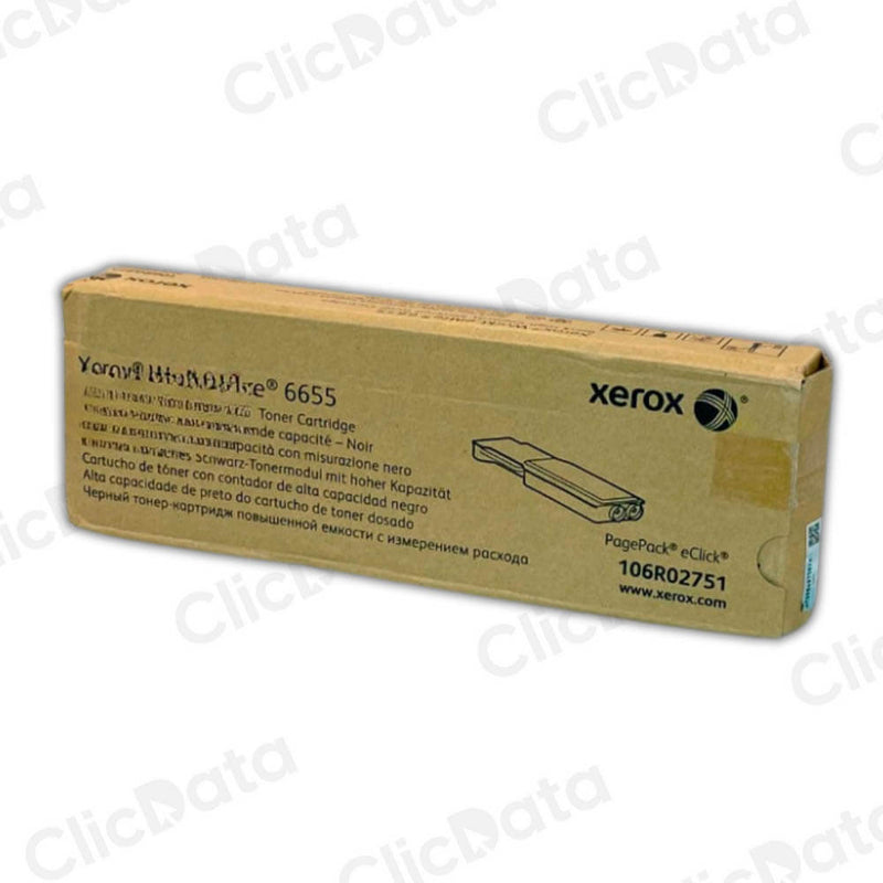 Toner Xerox 106R02751 Negro 12K Páginas WorkCentre 6655 Original