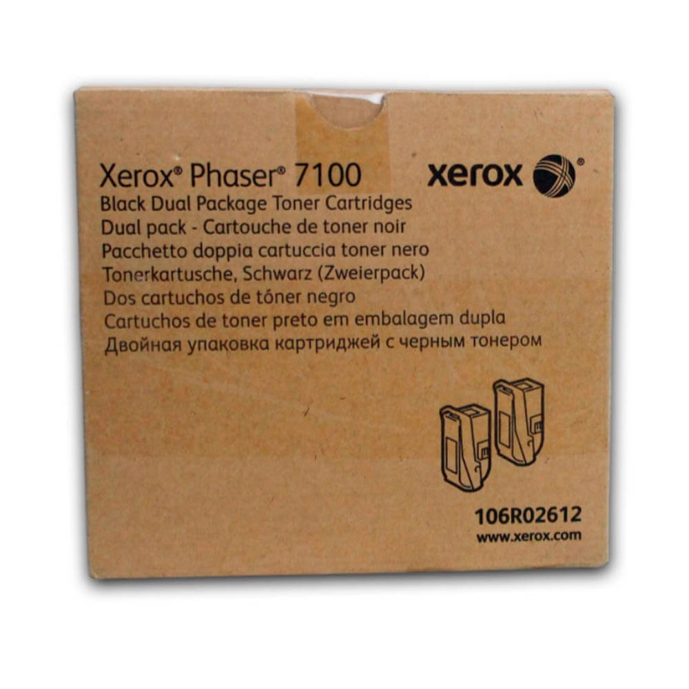 Toner Xerox 106R02612 Negro Dual Pack 10,000 Pág. 7100 Original