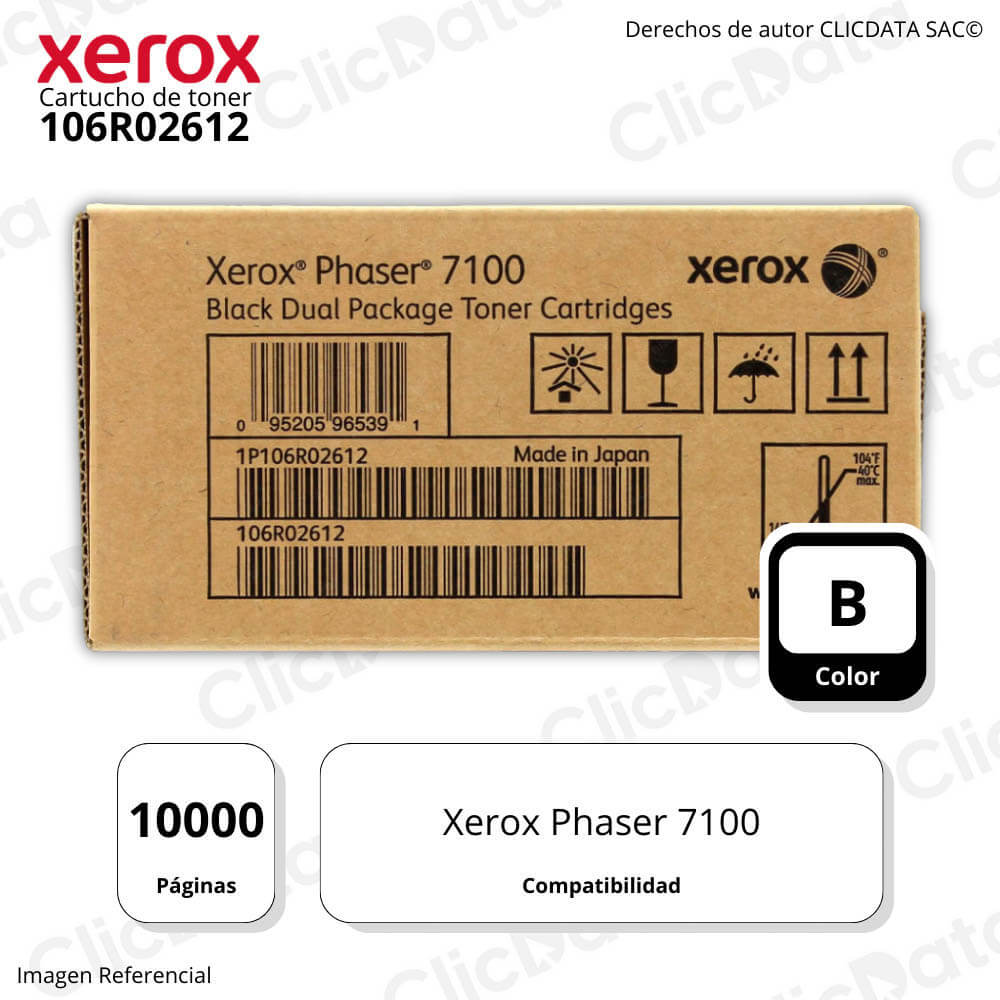 Toner Xerox 106R02612 Negro Dual Pack 10,000 Pág. 7100 Original