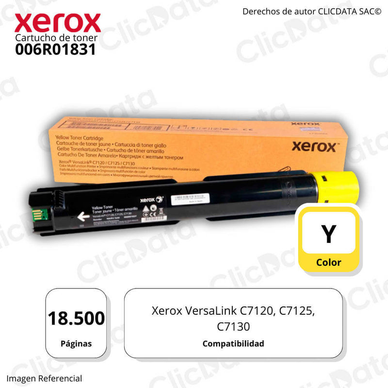 Toner Xerox 006R01831 Yellow 18,5K Pág. VersaLink C7120 Original