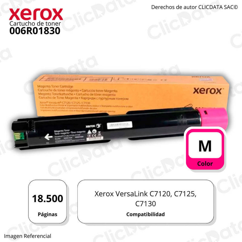 Toner Xerox 006R01830 Magenta 18,5K Pág. Xerox C7120, C7130 Original
