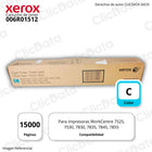 Toner Xerox 006R01512 Cyan 15,000 Pág. WC 7845, 7855 Original