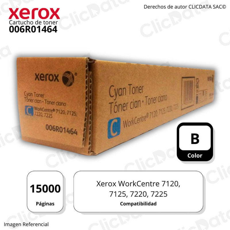 Toner Xerox 006R01464 Black 15,000 Pág. WorkCentre 7120 Original