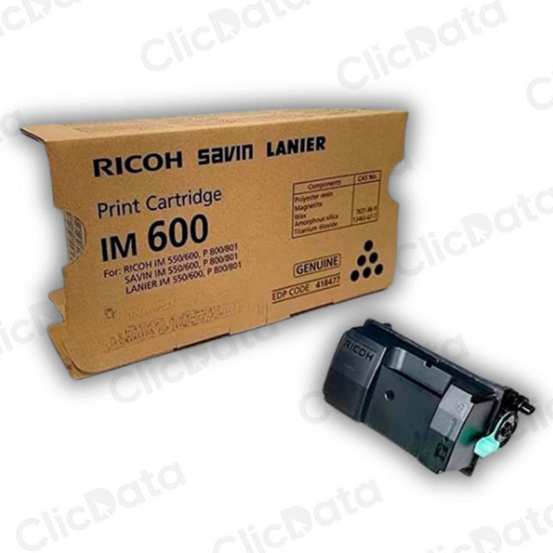 Toner Ricoh 418477 Black 25K Pág. IM500, IM 600 Original
