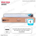 Toner Ricoh 841816 Cyan 18K Pág. Ricoh MP C3003, C3504 Original