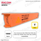 Toner Ricoh 841814 Yellow 18K Pág. MP C3003, C3504 Original