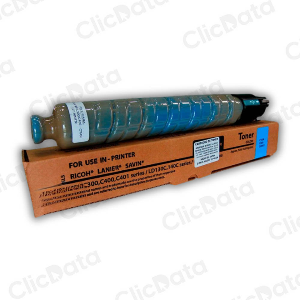 Toner Ricoh 841725 Cyan 10,000 Pág. C300, C401 Original