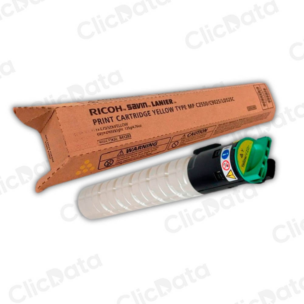 Toner Ricoh 841283 Yellow 5,500 Pág. MP C2050, C2550 Original