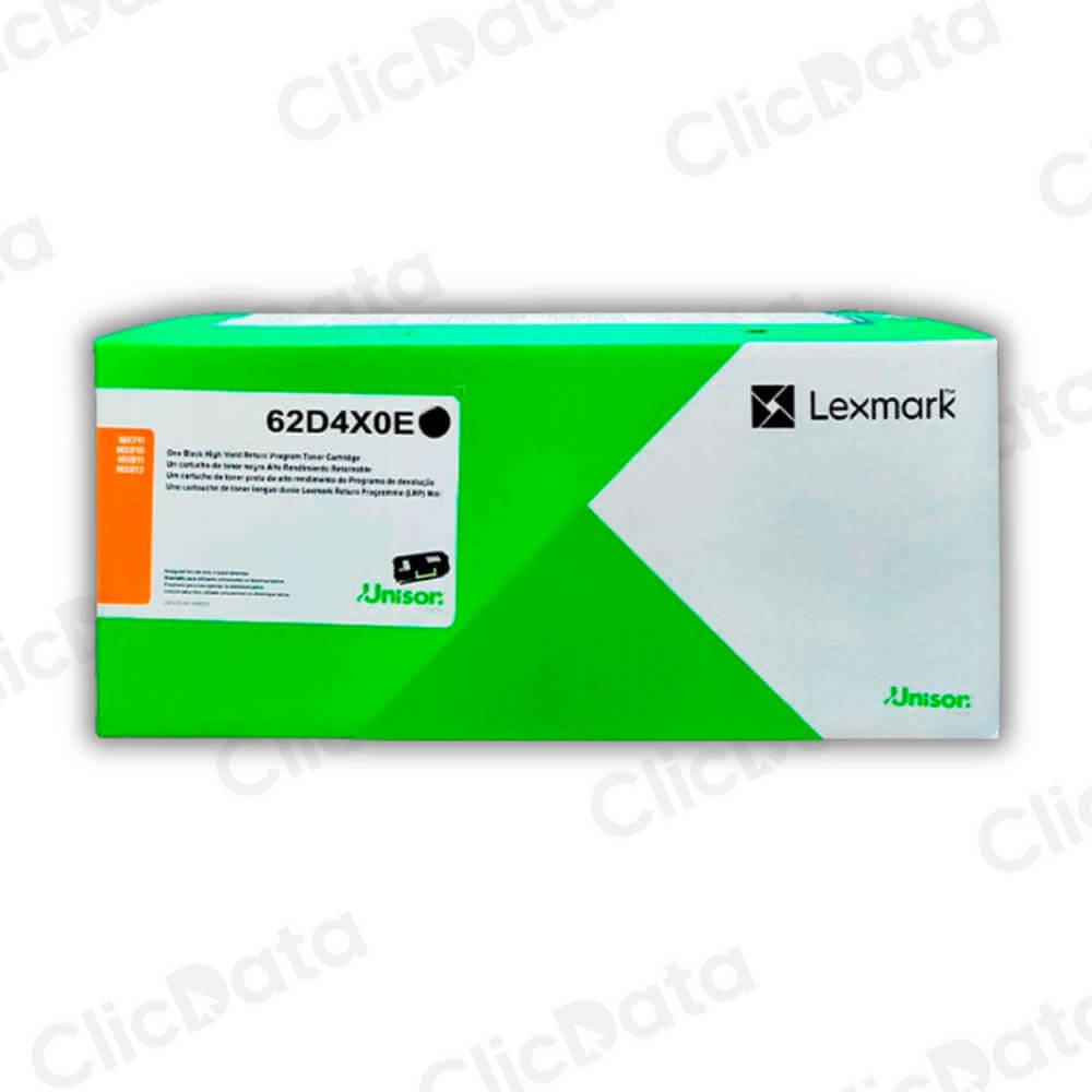 Toner Lexmark 62D4X0E Negro 45K Pág. MX711, MX810dne Original