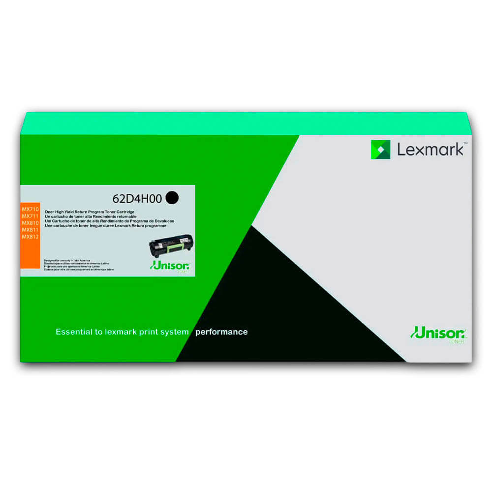 Toner Lexmark 62D4X00 Negro 45K Pág. MX711, MX810 Original
