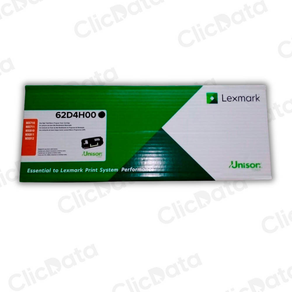 Toner Lexmark 62D4H00 Negro 25K Pág. MX710, MX812 Original