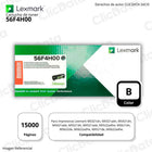 Toner Lexmark 56F4H00 Negro 15K Pág. MS421dn, MS622de Original