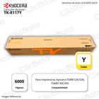Tóner Kyocera TK 8117Y Yellow 6 000 Pág. M8130, M8124 Original