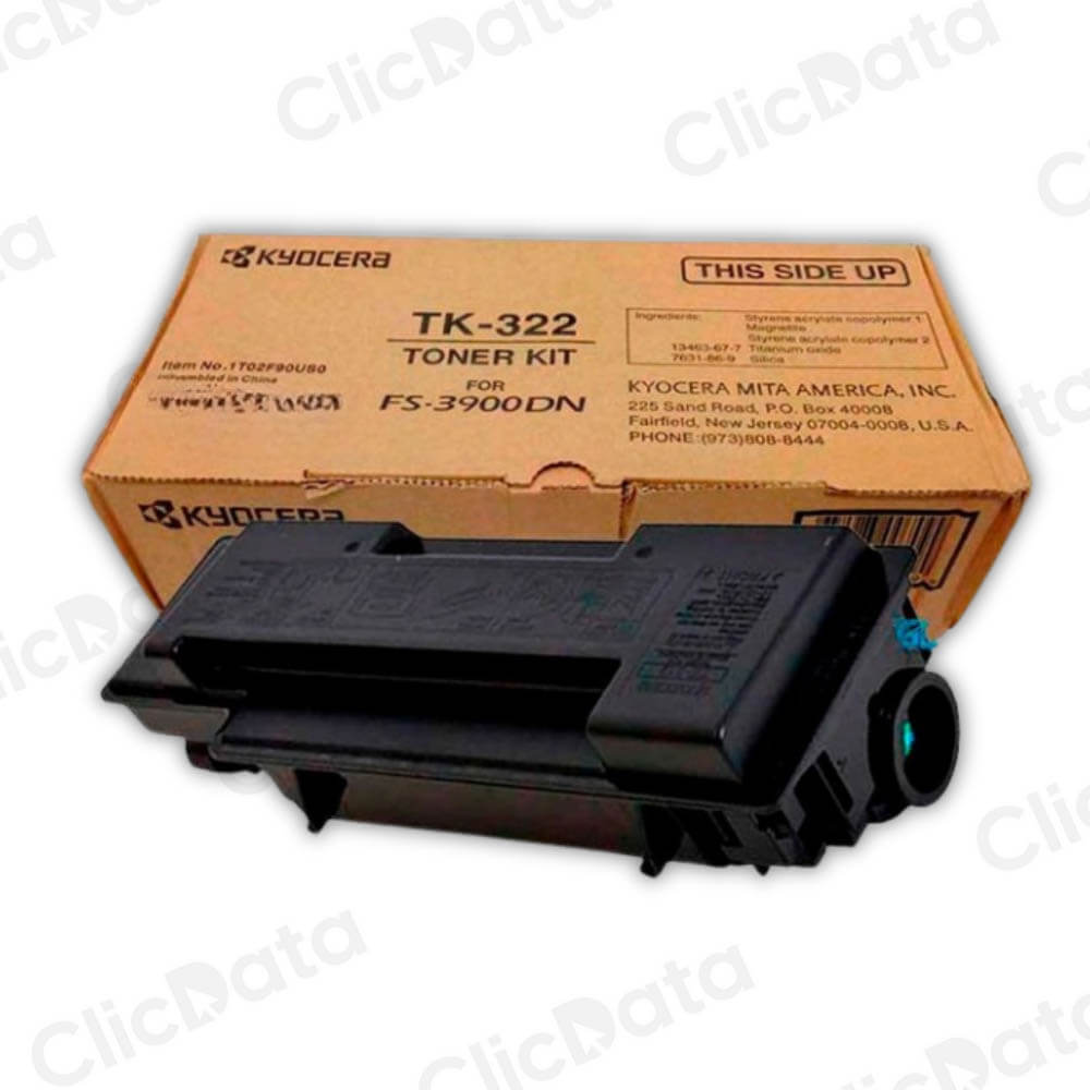Tóner Kyocera TK 322 Negro 15K Pág. Mita FS-3900 Original