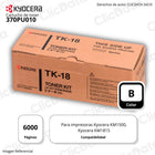 Toner Kyocera 370Pu010 Negro 6,000 Pág. KM1500 Original