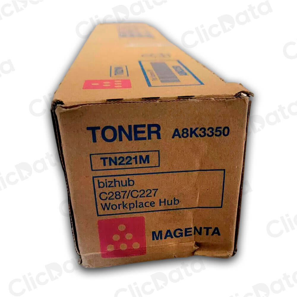 Toner Konica TN 221M Magenta A8K3330 21K Pág. C287, C227 Original