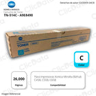 Toner Konica Minolta TN 514C Cyan 26K Pág. C558, C458 Original