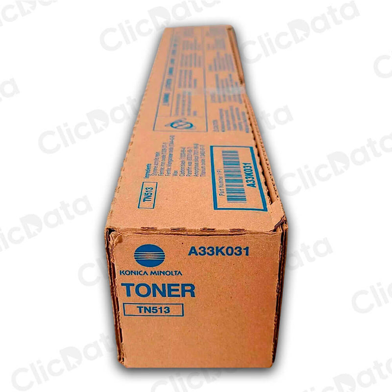Toner Konica Minolta TN 513 Black A33K091 24,4K Pág. C658, 554e  Original