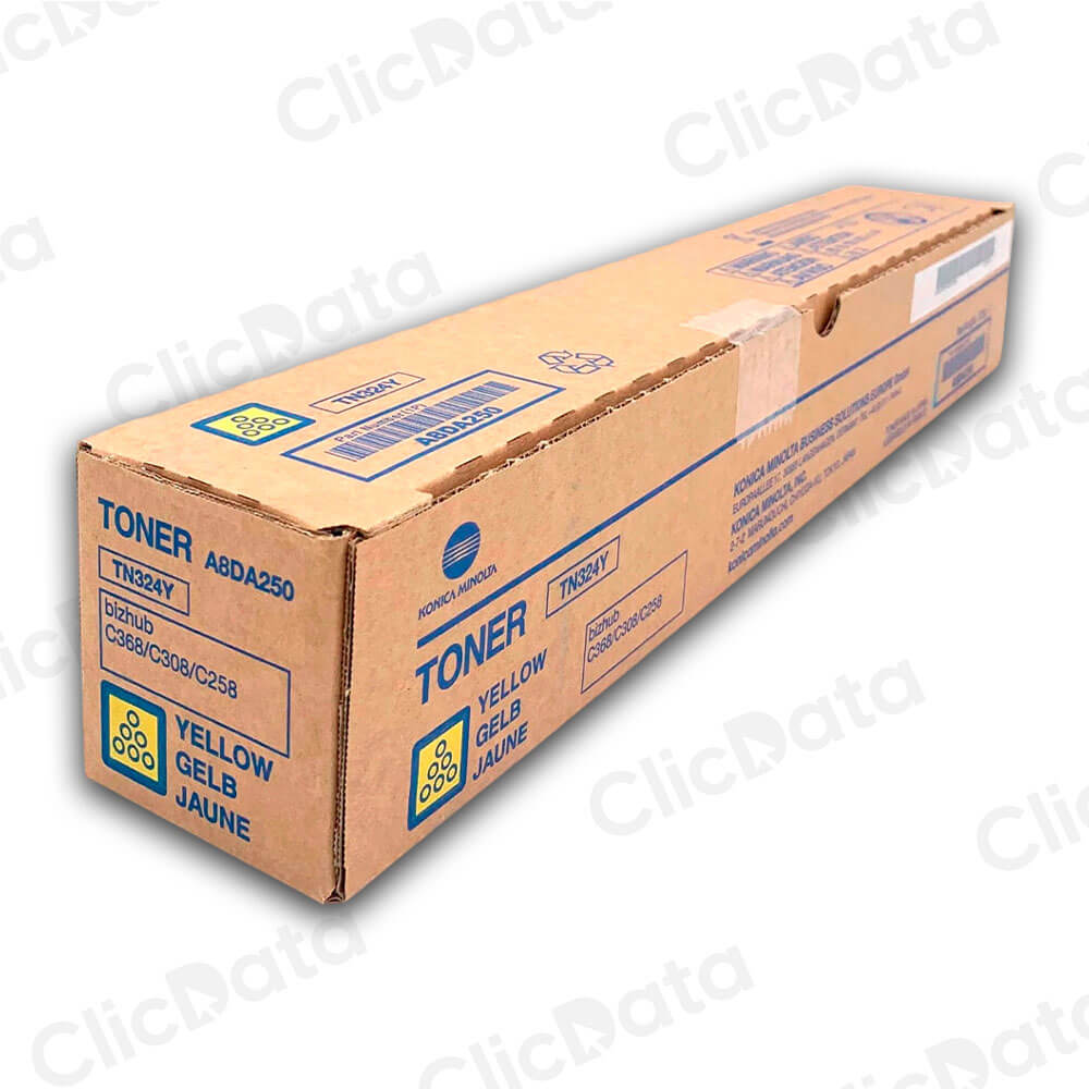 Tóner Konica Minolta TN 324Y Yellow 26K Pag C258, C368 original