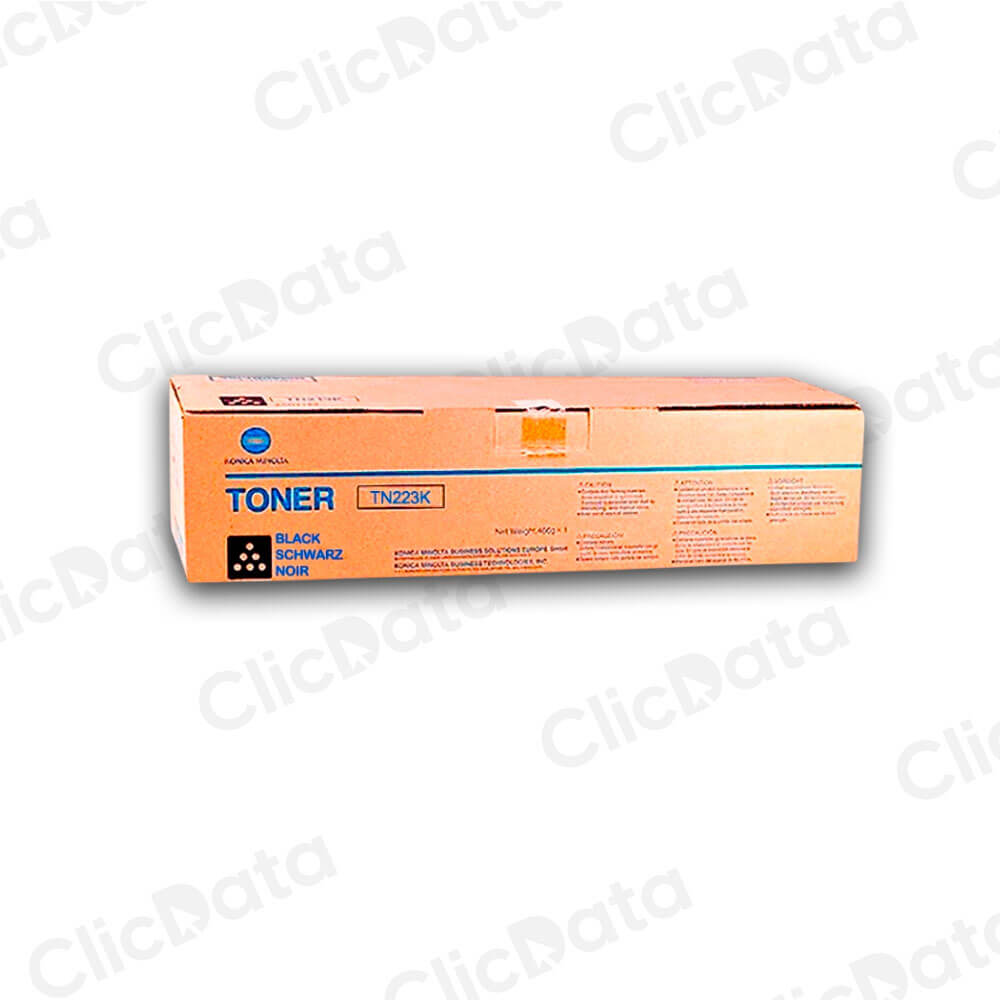 Toner Konica Minolta TN 223K Black 2.3K Pag C226, C256 Original