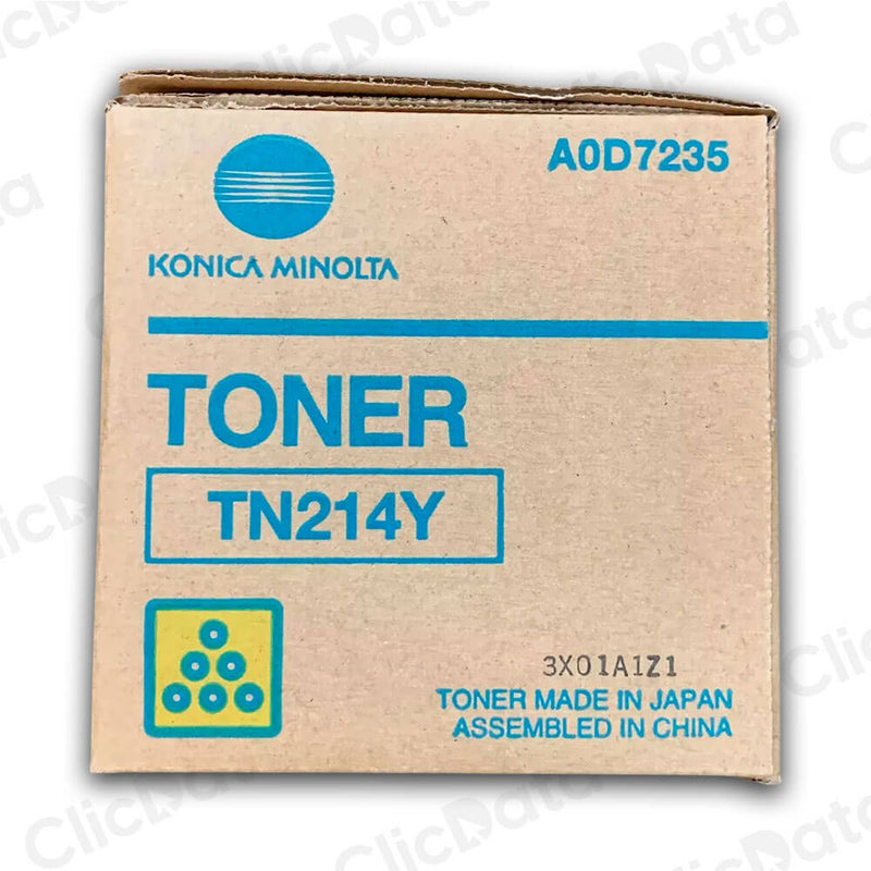 Toner Konica Minolta TN 214Y Yellow 18,500 Pág. C200 Original