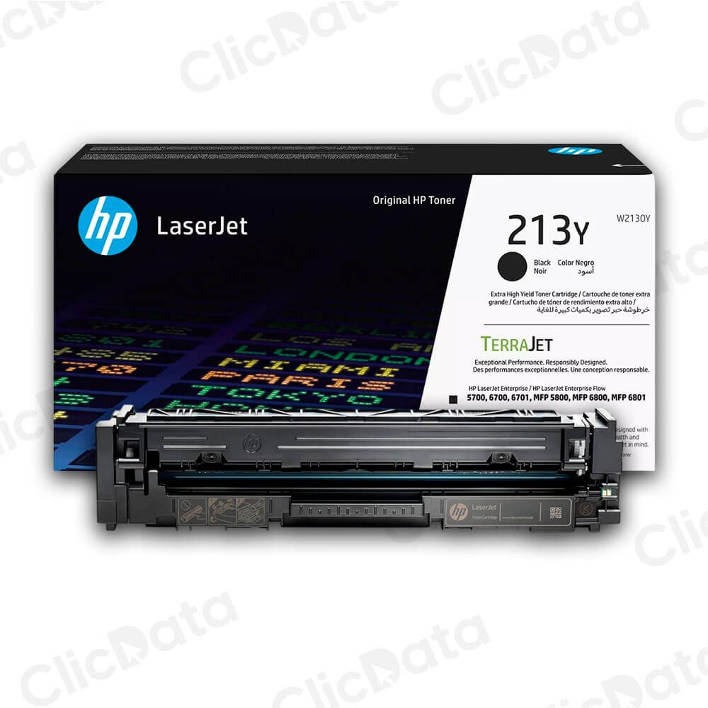 Toner Hp 213Y Negro W2130Y 18.000 Pág. 5700, 6800 Original