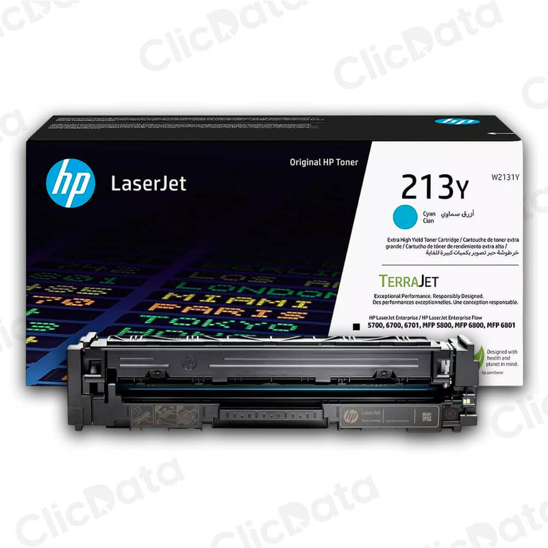 Toner Hp 213Y Cian W2131Y 12.000 Pág. 5700, 6800 Original