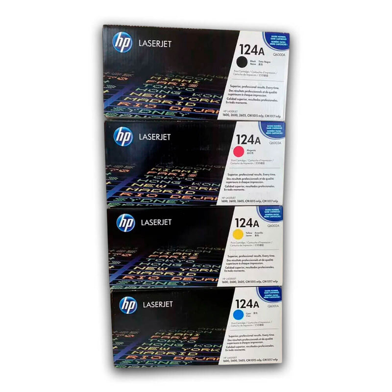 Juego de Toner HP 124A CYMK 2605dn, CM1017, 1600 Original